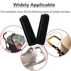2Pcs 6.3 * 5.51inches Stroller Handlebar Cover,Pushchair Armrest Handle Protector Cover,Pram Bumper Bar Dustproof Handle Gloves Replacement Removable Universal Protective Case Grip Bar Covers