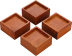 2-Inch Solid Pine Furniture Risers – 2000LBS Capacity, Tool-Free Install, Natural Wood Design for Beds, Sofas & Desks (2 Inch)