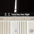 Vision Home Natural Pinch Pleated Full Blackout Curtains Linen Blended Room Darkening Window Curtains 108 inch for Living Room Bedroom Thermal Insulated Pinch Pleat Drapes with Hooks 40" Wx108 Lx2