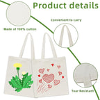 6 I 12 I 24 I 48 Pack Canvas Tote Bags,Reusable Blank Canvas for Shopping Bags,Grocery Bags,DIY Gift Bags