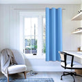 ChrisDowa Grommet Blackout Curtains for Bedroom - Thermal Insulated Room Darkening Curtains for Living Room (1 Panel Set, Sky Blue, 42W x 63L)
