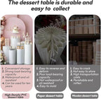 3PC Cylinder Pedestal for Party, Large White Cake Stand, Pedestal Display Plinth Pillars for Wedding Ceremony Birthday Party Art Decor--35.4''(L),29.5''(M),23.6''(S)