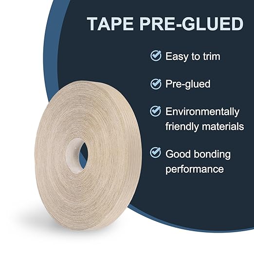 PATIKIL White Oak Edge Banding, 1-1/2 Inch x 250 ft Wood Veneer Tape Pre-glued Flexible Plywood Edge Banding with Hot Melt Adhesive for Furniture Restoration