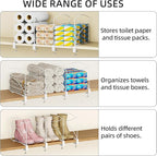 8-Piece Wire Shelf Dividers for Closet Organization, Upgraded C-Clips Adjustable Metal Shelf Dividers Suitable For Bedrooms & Kitchens, Storage Helper for Handbag Sweater Shirt Ankle Boots, White