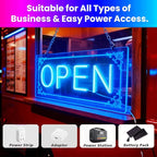 Open Signs for Business, LED Neon Open Sign Lighted Open Lights for Business Window Door Wall Hanging Coffee Snack Bar Restaurant Barbershop Retails Store Shop, USB Power & Dimmab