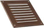 Vent Systems - 5 x 5 Inch (Inner) Pack of 10 Brown Metal Square Soffit Air Vent Grille Cover, Register Vent Deflector Louver Built-in Mesh HVAC for Bathroom Home Office Kitchen 6.5" x 6.5" (Outer)