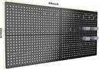 Pegboard Smith 4x2ft Metal Pegboard Kit for Tools Storage, Black Pegboard Wall Organizer with Hooks and Pegboard Bins