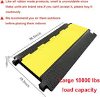 Reliancer 5 Channel Rubber Cable Protector Ramp Traffic Speed Bump 18000lbs Capacity Heavy Duty Cable Protective Cover Ramp Driveway Hose Cord Track Protector Wires Concealer w/Flip-Open Top Cover