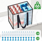 6 Pack Reusable Grocery Bags, Heavy-Duty Shopping Bags with Sturdy Handles, Water-Resistant & Foldable Organizer, Shopping Bags for Groceries, Market, Car Trunk, Multi-Purpose, 42L