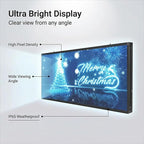 P5 Outdoor LED Sign 65"x34" Programmable Digital Board -High-Res Scrolling Display, USB and WiFi Control, Custom Images & Video for Business