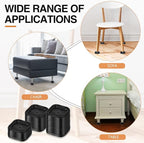 Ecally Furniture Risers Adjustable Bed Risers Desk Leg Risers 1.38" Stackable Heavy Duty Bed Lifts Risers Square Bed Raising Blocks for Mattress Table Leg Desk Chair Couch Sofa Dorm (Black,32 Pack)