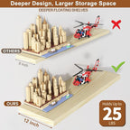 12 Inch Deep Floating Shelves for Wall 3 Pack Floating Shelfs Large Storage Space Wall Decor Display Shelf for Bathroom Living Room Bedroom Kitchen 48" W x 12" D x 1.2" H Natural Wood