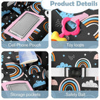 Shopping Cart Cover for Baby Girl Boy 2-in-1 High Chair Water Resistant High Chair Cover w/Phone Pouch Pocket Gender Neutral Cart Cover for Zebra Texture Babies Padded Grocery Cart Cover for Baby