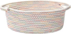 Woven Basket,Small Rope Storage Bin with Handles & Ribbon Bag, Organizer for Shelves Closets,Gift Basket Empty for Birthday,Books,Dog Toys, Colorful