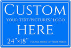 personalized signs, personalized metal sign，Aluminum Weatherproof Metal Sign Multiple Sizes, Double-sidedCustomize for Office, Business, Workplace, Factory, Delivery Signs(24 * 18 Inch)