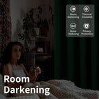 BGment Room Divider Curtain 96 Inch Length for Sliding Glass Door, Wide Room Darkening Curtain for Living Room, Christmas Blackout Thermal Doorways Curtain for Bedroom, Emerald, 1 Panel, 100 W X 96 L