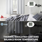 BGment Blackout Curtains - Grommet Thermal Insulated Room Darkening Bedroom and Living Room Curtains, Set of 2 Panels (52 x 108 Inch, Greyish White)
