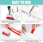 Floor Cord Cover Cavity 0.8"x0.37" Self Adhesive Cord Hider, 10FT Low Profile Cable Management, Extension Strip Protector for Wires, Prevent Cable Trips for Offices, Gyms, Exhibitions（White）