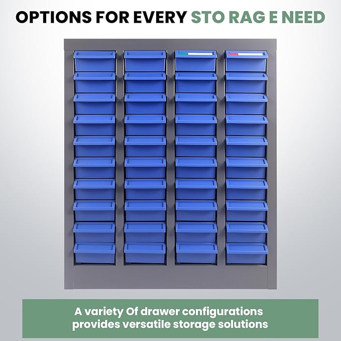 40 Drawers Alloy Steel Nut and Bolt Organizer, Parts Cabinet with Adjustable Shelves and Label Stickers, Bolt Organizer for Nuts Bolts Parts Screws Small Items