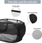 4 Pcs Durable Collapsible Laundry Baskets, Foldable Laundry Basket Large Opening, Pop Up Laundry Hamper with Pocket, Clothes Hamper with Handles for Laundry, Bathroom, Kids Room, Dorm or Trave
