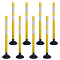 36 Inch Heavy Duty Traffic Cones 8-Pack with Spring Base - OrangeStar Reflective Safety Cones for Construction Zones, Highways, Parking Lots - Yellow Road Delineators