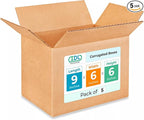 Small Moving & Shipping Boxes 9 x 6 x 6 inches (5-Pack) - Extra Strength 200 lb vs Regular - Corrugated Boxes for Packaging for USPS/UPS/FEDEX - Cardboard Box Small by IDL Packaging