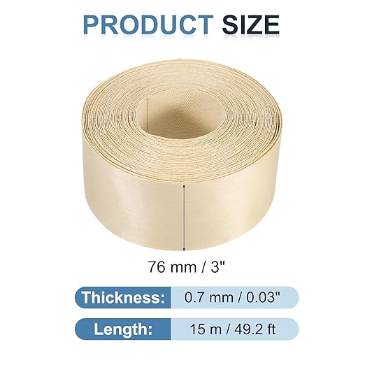 PATIKIL Birch Edge Banding, 3 in x 49.2 ft Wood Veneer Tape, Pre-glued Flexible