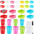64 Pieces Pegboard Bins Pegboard Cups with Hooks and Loops Peg Hooks Assortment Organizer Accessory for Organizing Accessories Tools Storage Office Workshop Garage Workbench (Colorful)