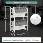 32-Device Mobile Charging Storage Cart with Lockable Wheels, 2 Power Strips, Charging Station with Removable Dividers & Cable Management for Laptops, Tablets, iPads, Chromebook for Classroom