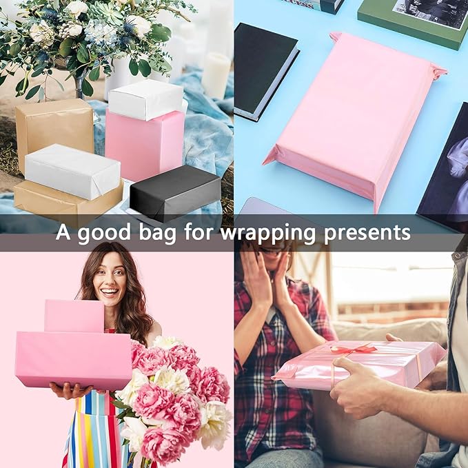 6x9" Poly Mailers 200PCS, 5-Layer Self-Seal Waterproof Shipping Bags for Clothes, Books, Mailing, E-commerce Packaging,Tear-Proof Shipping Envelopes Poly Bags for Business