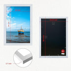 VCK 24 x 36 White Wood Frame for Wall with Plexiglass Hanging Hardware Picture Frame Large Poster Frame for Artwork Certificate Included 5 Pack
