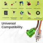 Go Green Power Inc. 16/3 50-Foot Outdoor Extension Cord - Heavy-Duty, Weatherproof, GG-13750