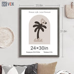 VCK 24x30 Frame Set of 5, Gray Solid Wood Poster Picture Frame, Exclusive Wood Grain, Wall Mounting Hanging