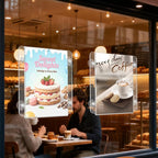 Acrylic Sign Holder 8.5 x 11, 4 Packs Flyer Holder for Business, Clear Sign Holder with Suction Cups for Menu, Notice, Frames Glass Door Window Display Stand for Store, Restaurant, Office