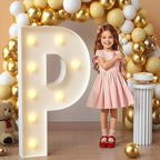 imprsv Marquee Light Up Letters, 3FT Mosaic Letters with Light for Baby Shower Graduation Party Decor, Large P for Engagement Wedding Party Decorations (Need to Assemble)