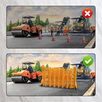 Yeeoy 13 Foot Safety Barrier, Expandable Mobile Barricade System, Commercial Foldable Barriers, Portable Traffic Barricade Fence for Construction, Traffic Control, Driveway Gate