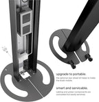 SPROCKET Premium Kiosk Stand T Print B15 - Most Advanced & Key-Locked Secure Tablet Floor Stand with Label Printer, Adjustable Mount & Ergonomic Design, Compatible with Apple iPad