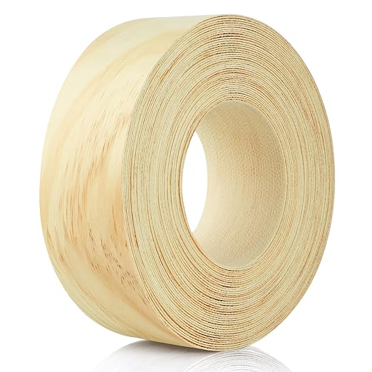 Skelang Pine Edge Banding, 2" X 50' Wood Strip Preglued, Iron on Veneer Edging Tape for Shelves, Cabinets, Coffee Table