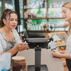 AntiTheft Rotating Tablets Kiosk Stand 8.3" 13.4" Height Heavy Duty Aluminum Steel Base Compatible 9.7" 13" Devices Heavy Duty Pad Stand for Retail