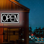 Open Signs for Business Ultra Bright LED Neon Open Signs for Business Storefront Window Glass Door Shop Store Florists Bar Salon Pubs with ON/OFF Switch (White/Black Backing, 32 Inch)