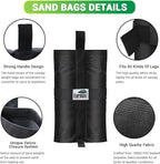 Eurmax USA Weight Bags for Pop up Canopy Outdoor Shelter,Gazebo Instant shelter Leg Canopy Weights, Sand Bags, Set of 4(Black)