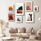 Frametory, 12x16 Metal Picture Frame with Mat for 11x14 Picture & Real Glass, Aluminum Photo Frame Collection (Silver, 2 Pack)