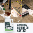 Zorbent Oil Spill Absorbent | 5 Quart Jug Absorbs up to a Gallon of Liquid. Non-Toxic, Low-Dust, with Cleaning Agent. For Fast Industrial and Commercial Spill Cleanup
