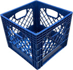 Juggernaut Storage 2 Pack Crates for Office Storage and Classroom Organization, 16 Quart, Blue