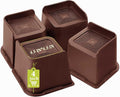 Bed Risers 1 inch, 2 inch, 3 inch, 4 inch, 6 inch, 8 inch Heavy Duty, Oversized Furniture Riser for Couch Sofa Table Chair Leg Frame Dorm, Support up to 6000 Lbs (Chocolat Brown 4 Pack, 4 inch)