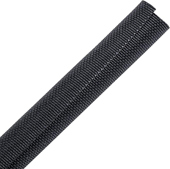 Braided Wire Loom Mesh Woven Black-Split-Sleeving for Automotive Wires/Audio Video Cable/Multi-Cable Strings (1/2" - 54 Feet)