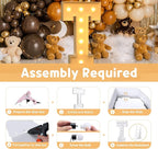 imprsv Marquee Light Up Letters, 3FT T for Birthday, Baby Shower, Wedding Decorations, Large Marquee Letters for Party Decorations