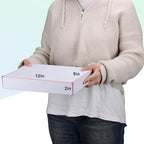 MEBRUDY 12x9x2 Inches Shipping Boxes Pack of 25, White Corrugated Cardboard Box for Mailing Packing Literature Mailer