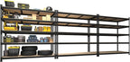 PrimeZone 3 Pack Heavy Duty Adjustable 5 Tier Garage Storage Shelves - 47" W x 18" D x 71" H, Metal Utility Rack Shelf Unit for Warehouse, Pantry, Closet, Kitchen, Black