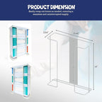 PERFORMORE Large Disposable Glove and Facial Tissue Wire Rack - Glove Box Holder, Medical Glove Holder, Holds Up To 3 Boxes, Hygiene Dispenser, Wall Mount Design With Mounting Accessories Included